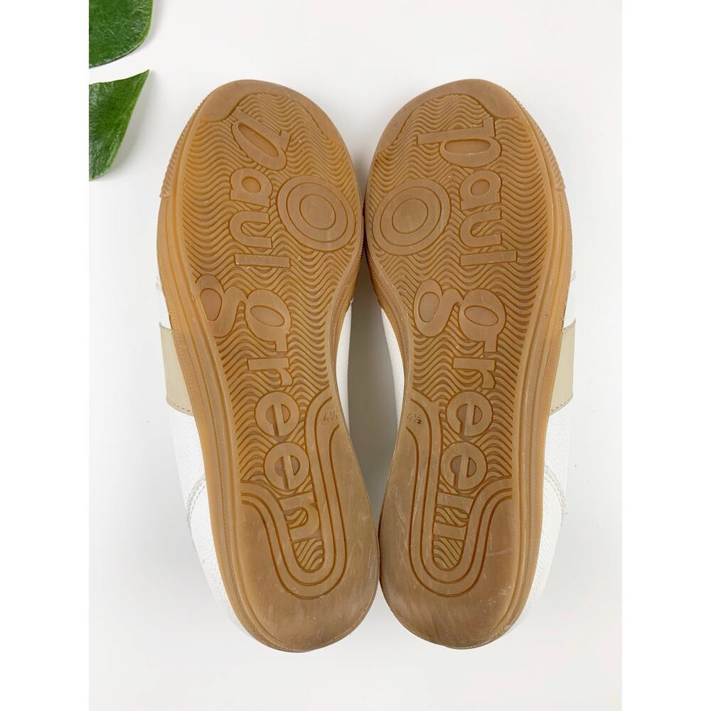 Paul Green Sneakers White Tan Leather Lace Up Casual Comfort Women's 4.5 US 7 - Picture 10 of 11